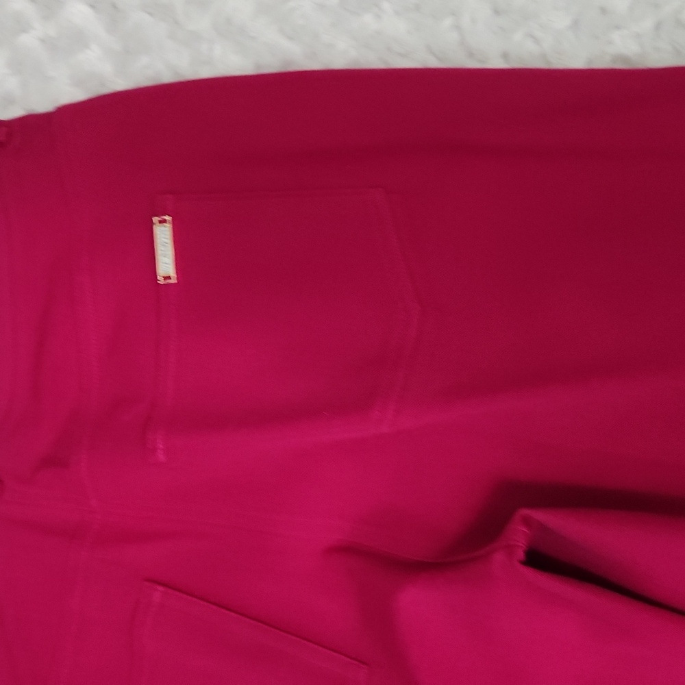 St. John Yellow Label Red Heavyweight Twill Pant Size 12 - Picture 8 of 9